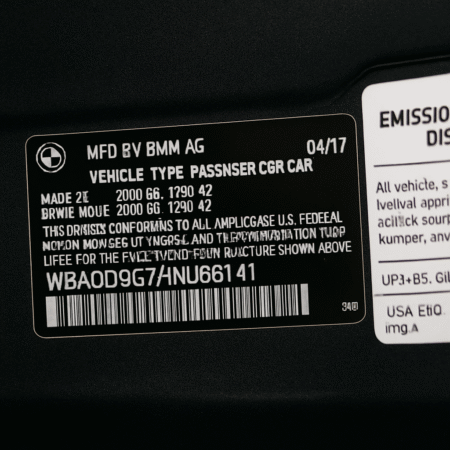 BMW VIN Sticker Replacement: Specifications and Standards